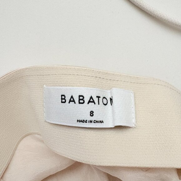 Aritzia Babaton Slip Mini Skirt Nude Blush Champagne Size 8 - Picture 7 of 8